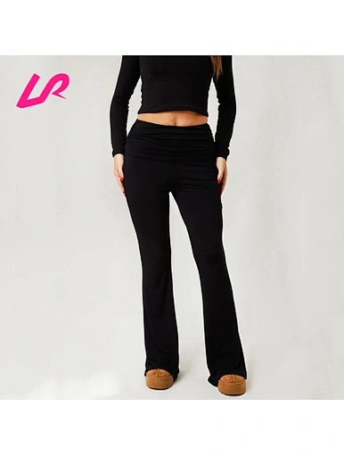 Our foldover yoga pants combines functionality and style. Made from high-quality materials and designed for a range of activities, it's perfect for your next workout. Shop now!